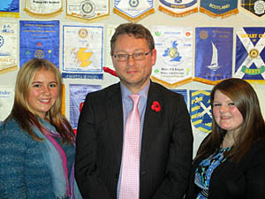 Pres. Richard with Alyx and Rowan