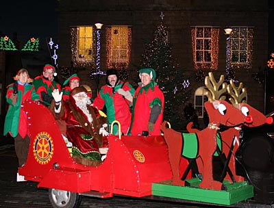 Santa and his Elves in Meldrum Square