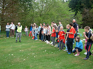 Start of one of last year's egg rolling races