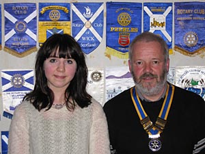 Jessie Mathewson with Pres. Martin