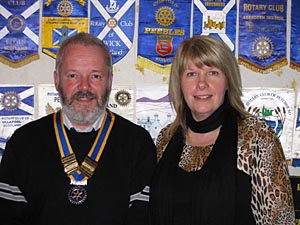 Fiona Mathers with Pres. Martin