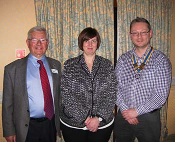 Soenaid Coutts with Pres. Richard and Andrew McCartney